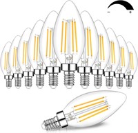 12-Pack Dimmable E12 LED Candelabra Bulbs 60W Equi