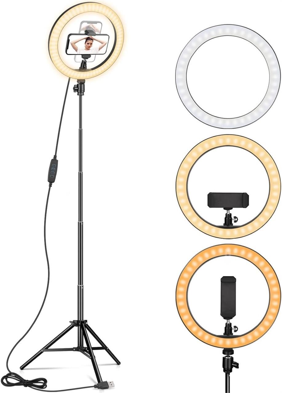 Ring Light 10 with 67 Extended Tripod Stand & Phon