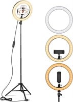 Ring Light 10 with 67 Extended Tripod Stand & Phon