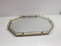 Vintage Mirrored Glass Tray