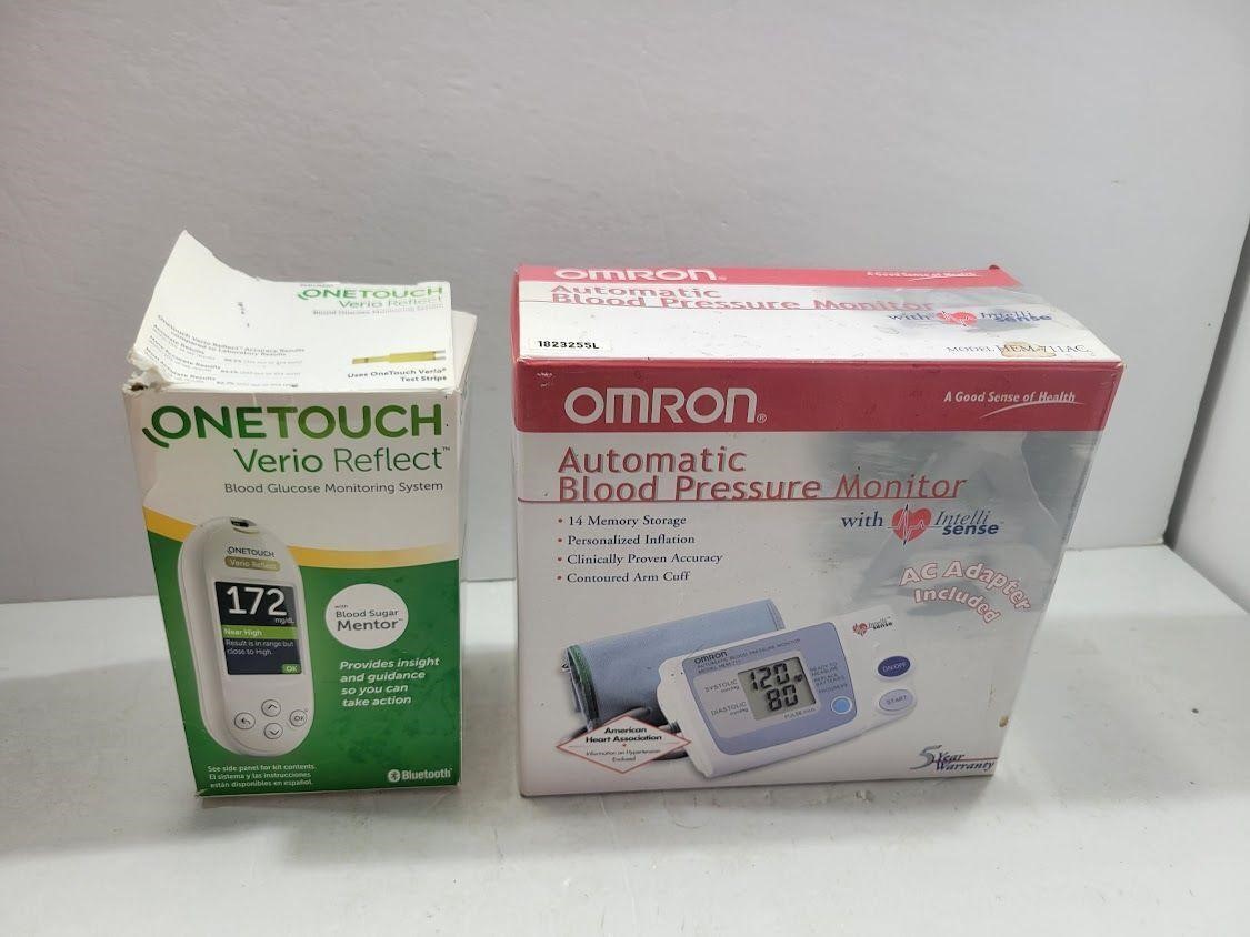 Glucose Monitoring & OMRON Blood Pressure Monitor