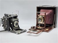 Vtg Graflex Kodak Supermatic & Sears Plate Cameras