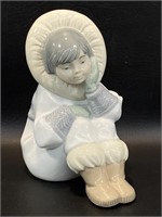 Lladro NAO Figurine Arctic Dreams Eskimos Child