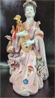 Large Porcelain Geisha Statue Figurine ,