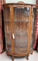 Lighted Curved Front Curio Cabinet
