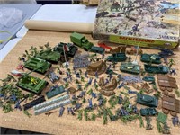 MARX Battleground WWII Play Set + Other Army /