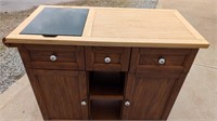 Rolling Kitchen Island with Drop Leaf