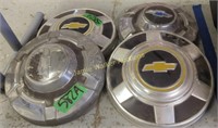 4 Vintage Chevy Truck Hubcaps 12" Wide. Under The