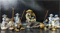 Group of Ceramic / Porcelain Chinese Fishermen