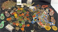 Vintage Hawaii & Pac-Man key chains & Jewelry