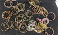 Lot of bangle bracelets