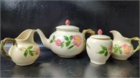 Franciscan Desert Rose Teapot , Cream Pitchers &