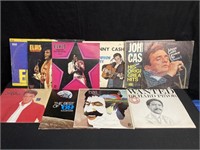 ALBUMS BY ELVIS, JOHNNY CASH, JIM CROCE, AND