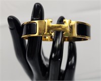 Hermes Clic Clac "H" Bangle Bracelet in Black