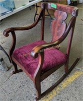 Antique Mahogany Rocking Chair 33" Tall