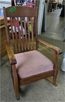 Mission Oak Rocking Chair 39" Tall