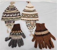Alpaca Gloves & Hats w/ ear flaps