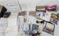 HUGE Watercolor quilting lot- fabric, flannel grid
