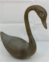 Brass swan sculpture 12"x 12"