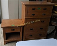 Tall Dresser, Nightstand By Sauder. Items On Top