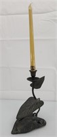 Metal frog on lilipad candle holder with new