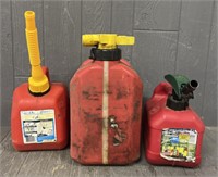 (3) Small Gas Jugs