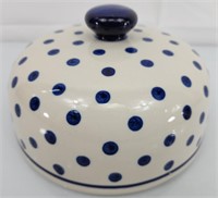 Polish pottery Butter dish lid 8"