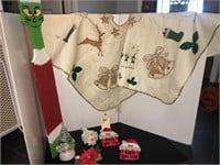 VINTAGE EMBROIDERED BEADED TREE SKIRT &MORE