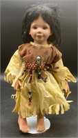 PORCELAIN HAMILTON COLL "CALL OF THE COYOTE" DOLL