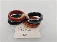 4 Stone rings size 6.