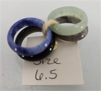 4 Stone rings size 6 and a 1/2.