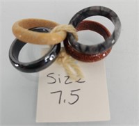 4 Stone rings size 7 and a 1/2.