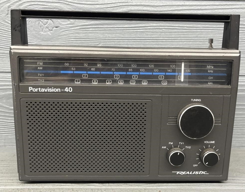 Portavision-40 AM FM TV Portable Radio