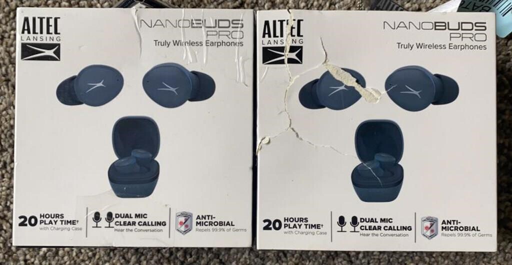 (2) Altec Nano Bluetooth Earbuds