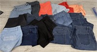 Large Lot Of Capris/Jeans/Shorts