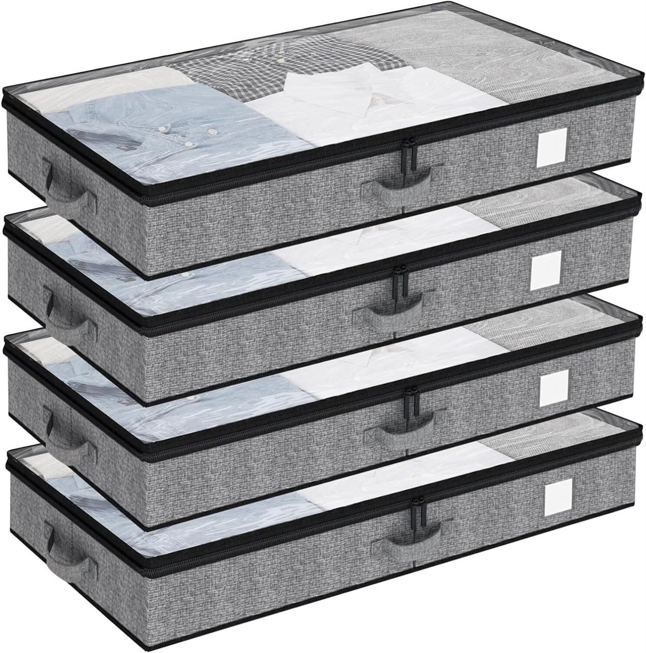 Fixwal 4 Pack Underbed Storage  4.5 Inches