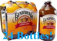 24 pk Bundaberg Diet Ginger Beer  375 Ml