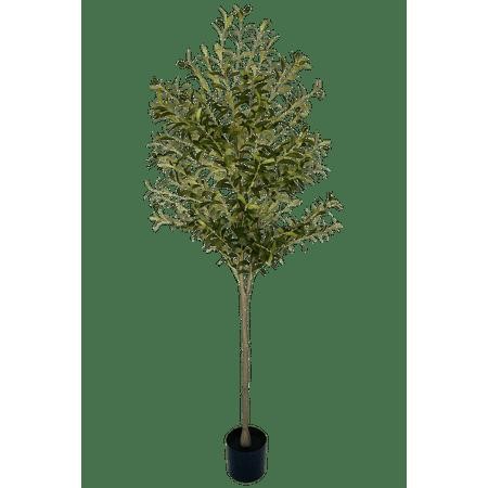 6  Artificial Olive Tree in Plastic Planter