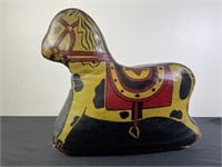 1900’s Oilcloth Ride-On Straw Stuffed Toy Horse