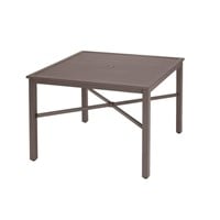 42 in. Brown Square Steel Patio Dining Table