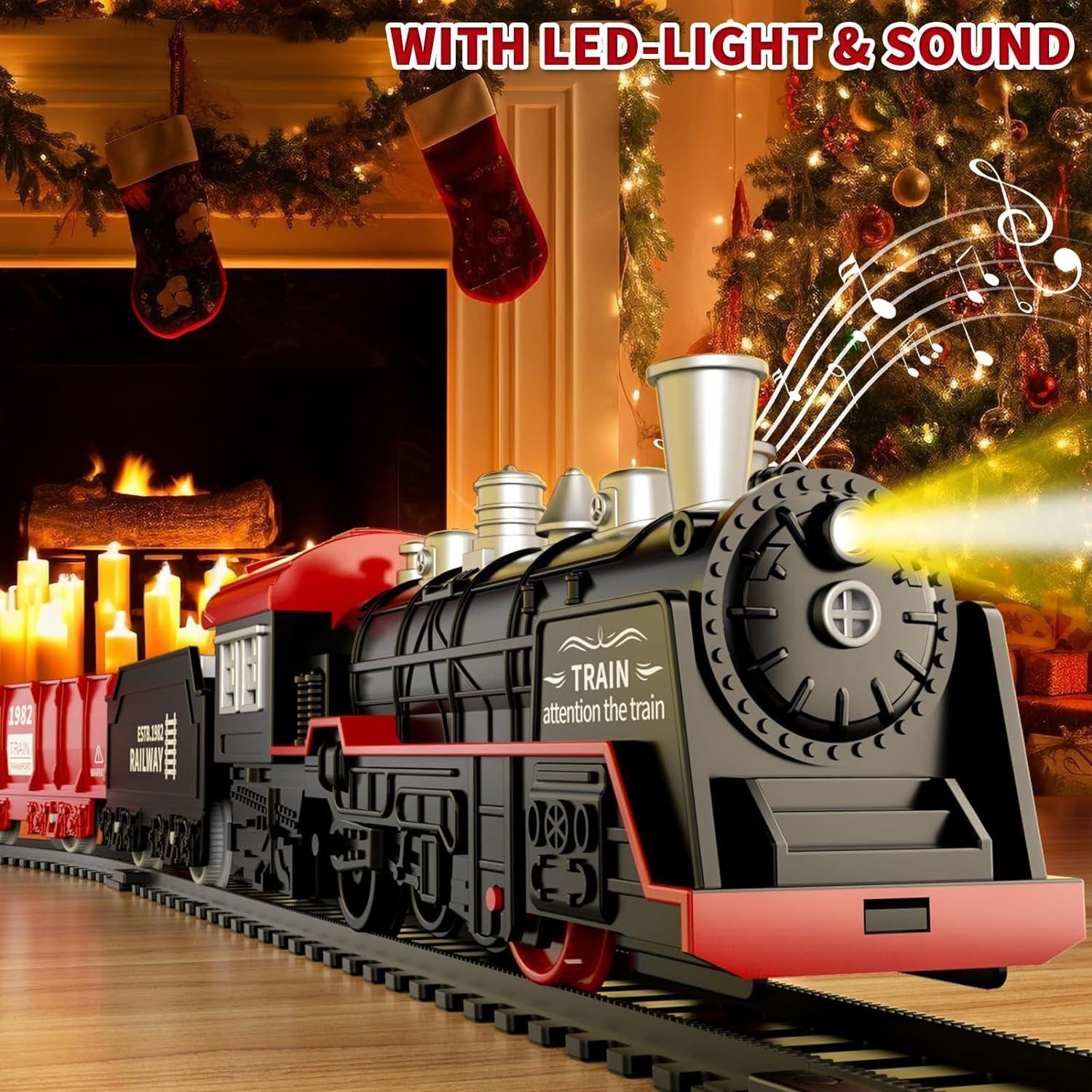 NEW Electric Train Set For Kids w/Light & Sound