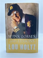 Wins, Losses & Lessons Autographed  By Lou Holtz