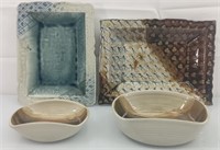 Art pottery trays and bowls