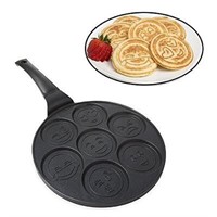 Emoji Pancake Pan - Non-stick  7 Flapjack Faces
