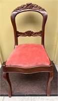 Mahogany Carved Occasional Chair By Western Mass