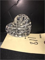 WATERFORD CRYSTAL HEART PAPERWEIGHT