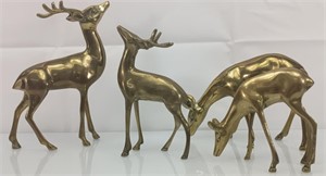 Brass deer figures