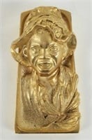 Black Americana Johnny Griffin Gold Gilt Inkwell