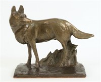 Bob Coffee (1933-2021) Bronze Coyote Sculpture