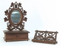 Black Forest Dressing Mirror and Book Stand